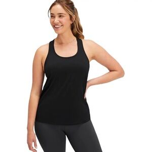 Fabletics Black Racerback Sleeveless Tank Top Activewear Yoga Running Workout